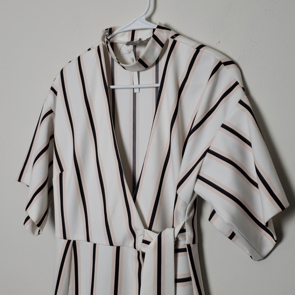NWT ASOS Striped Wrap Dress Size 2 - Picture 7 of 14